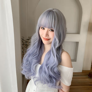 Blueberry Haze | Synthetic Wig | Blue | 24 inches