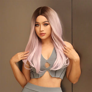 
            
                Load image into Gallery viewer, Lavender Fields | Synthetic Wig | Gradient Purple | 26 inches
            
        
