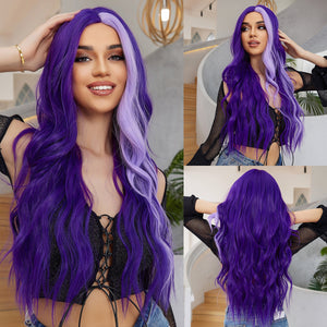 
            
                Load image into Gallery viewer, Elegant Appeal | Synthetic Wig | Purple | 28 inches
            
        
