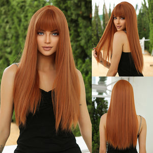 Ginger Silk | Synthetic Wig | Orange | 26 inches