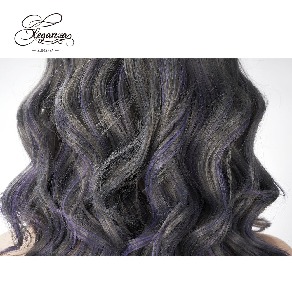
            
                Load image into Gallery viewer, Violet Blossom | Lace Front Wig | Grey Purple Gradient | 14.5 inches
            
        