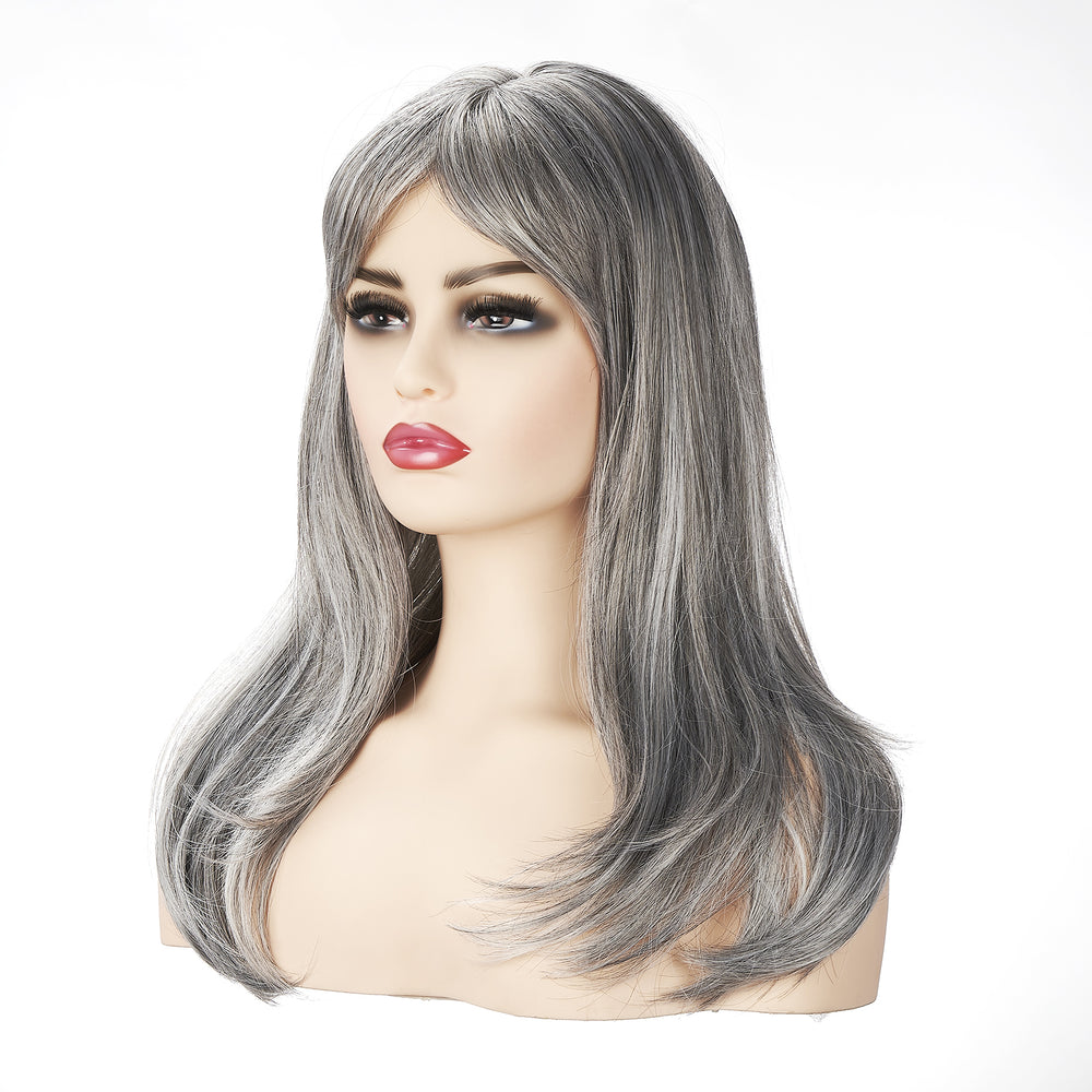 
            
                Load image into Gallery viewer, Harmony Diva | Synthetic Wig | Silver Gray | 20 inches
            
        