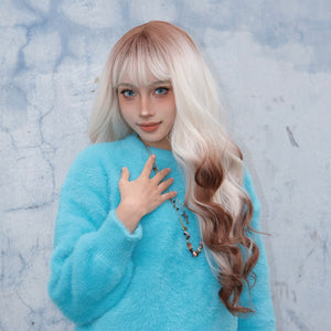 Luna Veil | Synthetic Wig | Platinum Brown | 26 inches