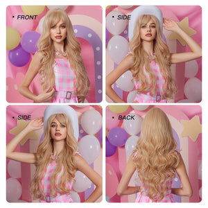 
            
                Load image into Gallery viewer, Tinsel Twinkle | Synthetic Wig | Gold | 28 inches
            
        