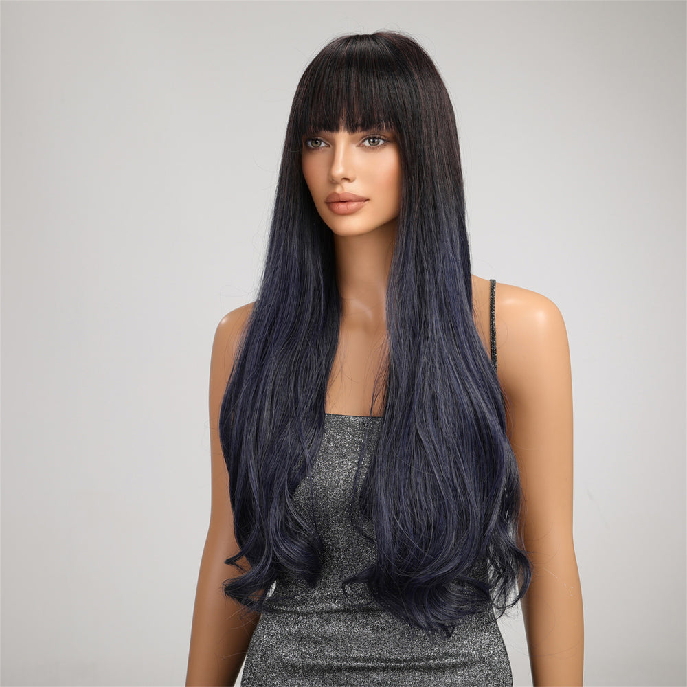 
            
                Load image into Gallery viewer, August Serene | Synthetic Wig | Gradient Blue | 24 inches
            
        