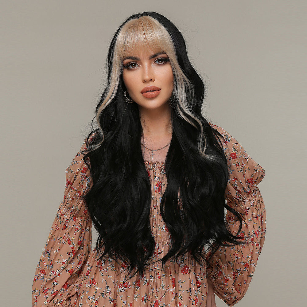 
            
                Load image into Gallery viewer, Misty Morning | Synthetic Wig | Black | 27 inches| [Sample]
            
        