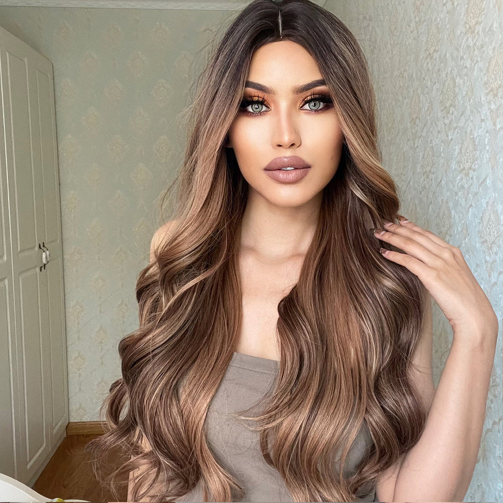 Mocha Delight | Synthetic Wig | Brown | 26 inches