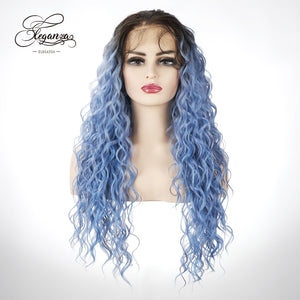 Skyline Blue | Lace Front Wig | Light Blue Gradient | 28 inches