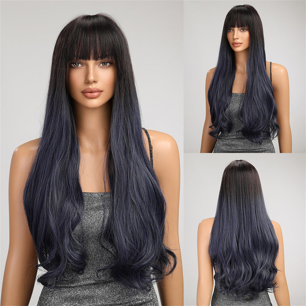 
            
                Load image into Gallery viewer, August Serene | Synthetic Wig | Gradient Blue | 24 inches
            
        