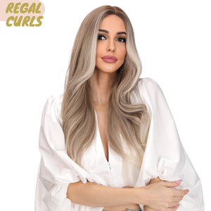 Regal Curls | Synthetic Wig | Golden Brown | 26 inches