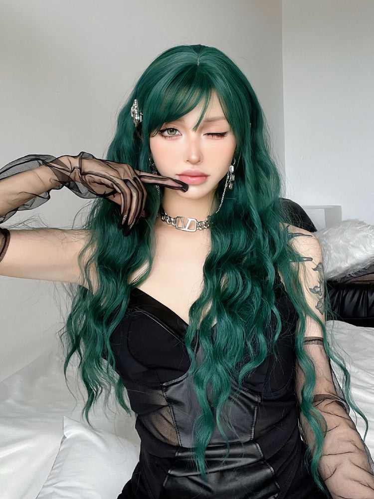 
            
                Load image into Gallery viewer, Tranquil Oasis | Synthetic Wig | Green | 30 inches
            
        