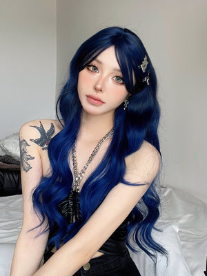 Oceanic Symphony | Synthetic Wig | Blue | 28 inches