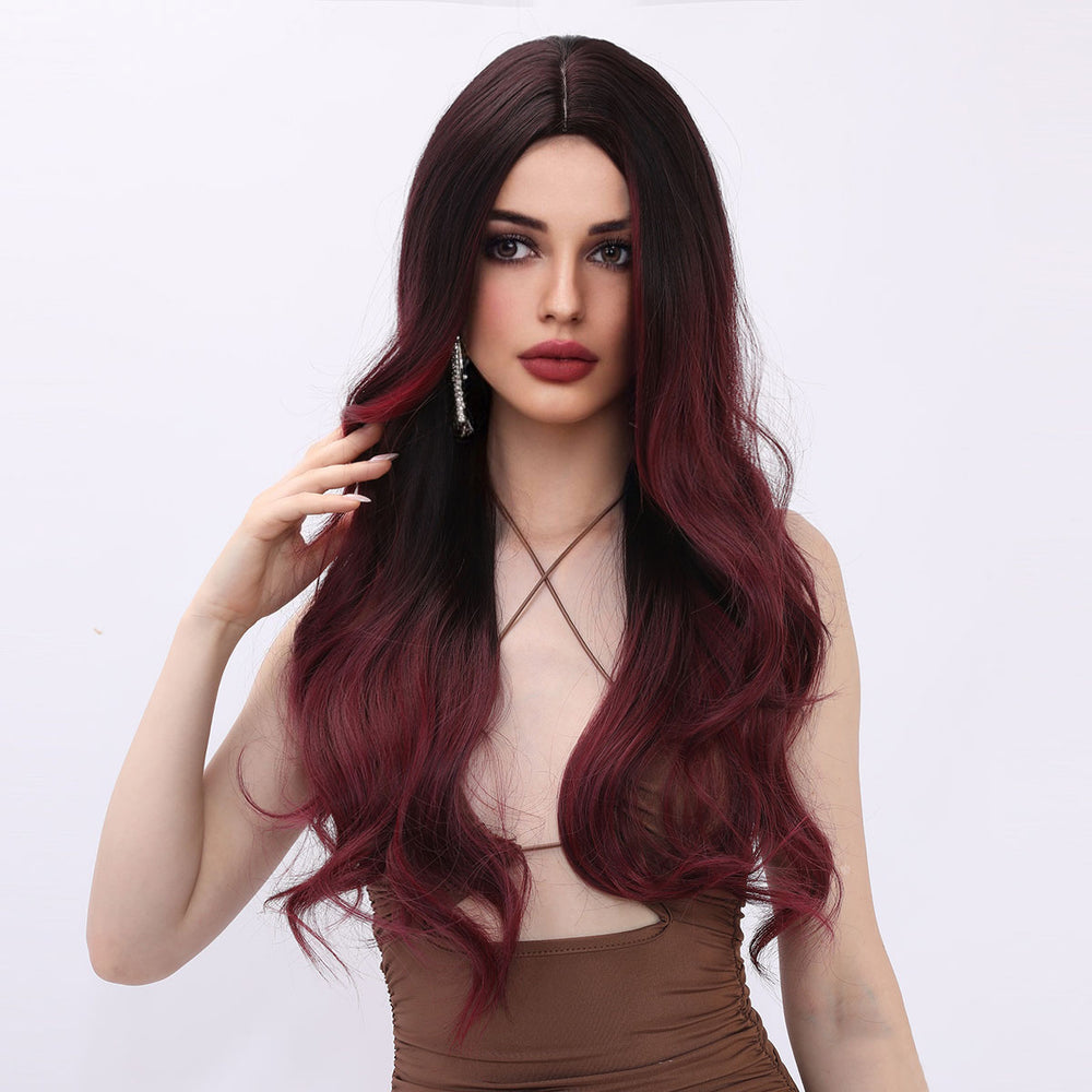 Crimson Sunset | Synthetic Wig | Burgundy | 26 inches