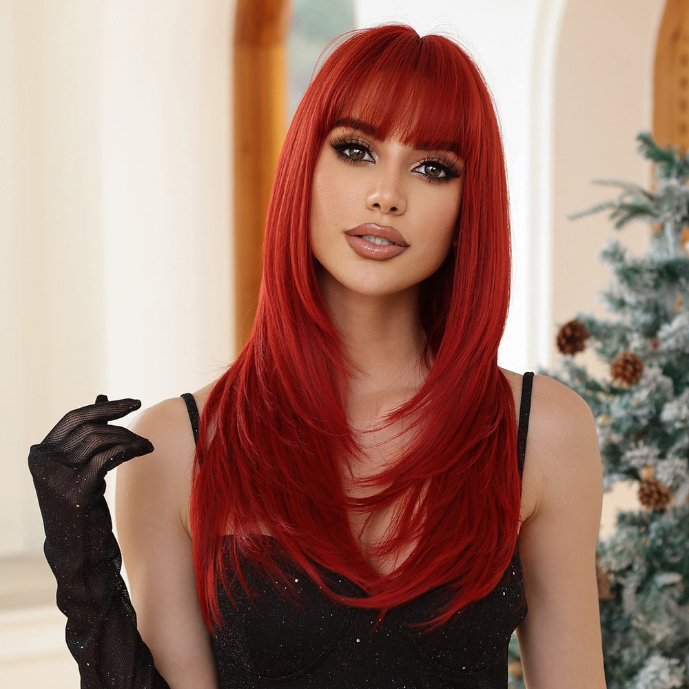 Ruby Fire | Synthetic Wig | Red | 23 inches