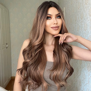 Mocha Delight | Synthetic Wig | Brown | 26 inches