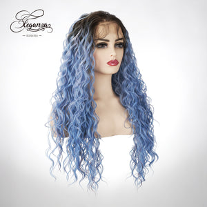 Skyline Blue | Lace Front Wig | Light Blue Gradient | 28 inches
