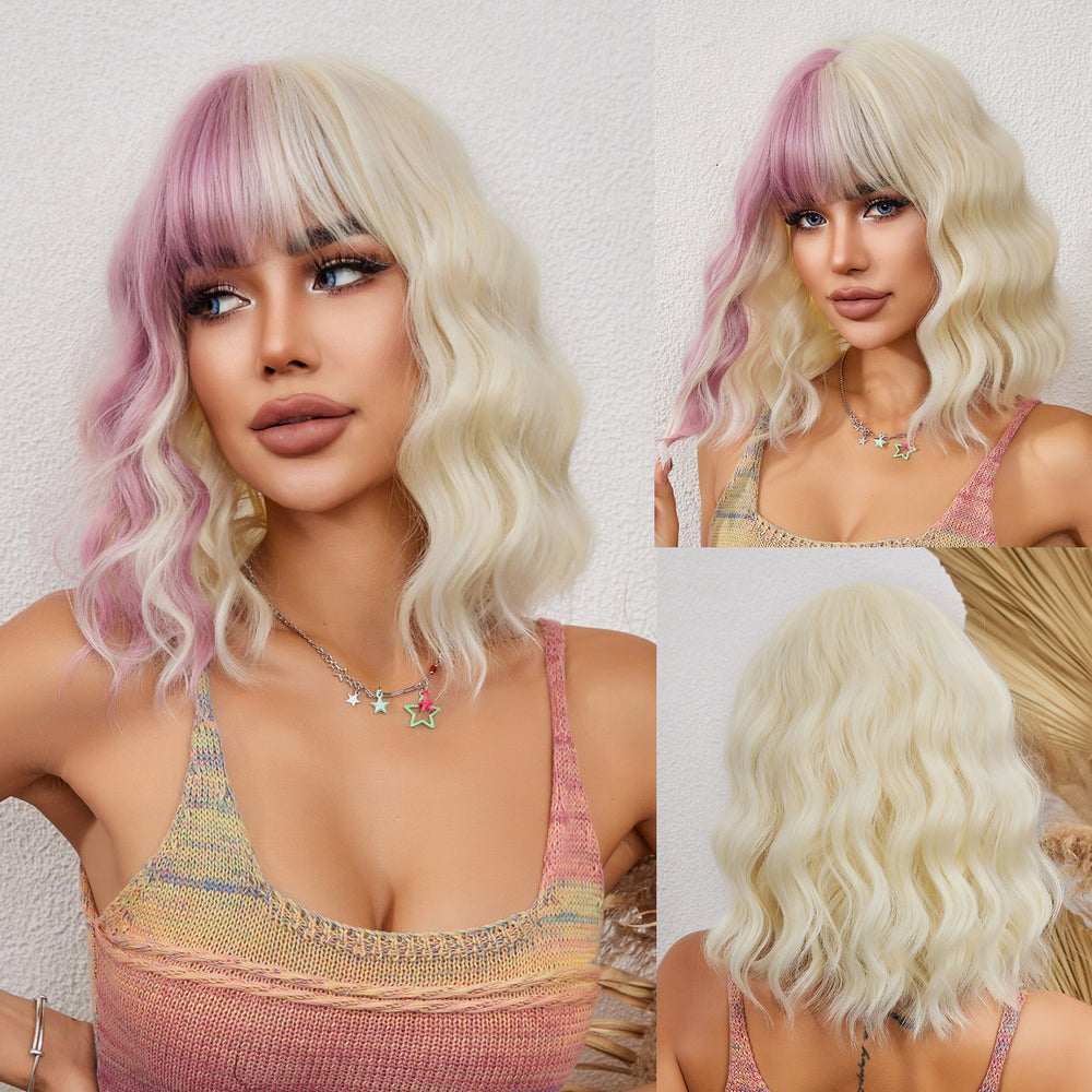 
            
                Load image into Gallery viewer, Snowflake Frost | Synthetic Wig | Pink White | 14 inches
            
        
