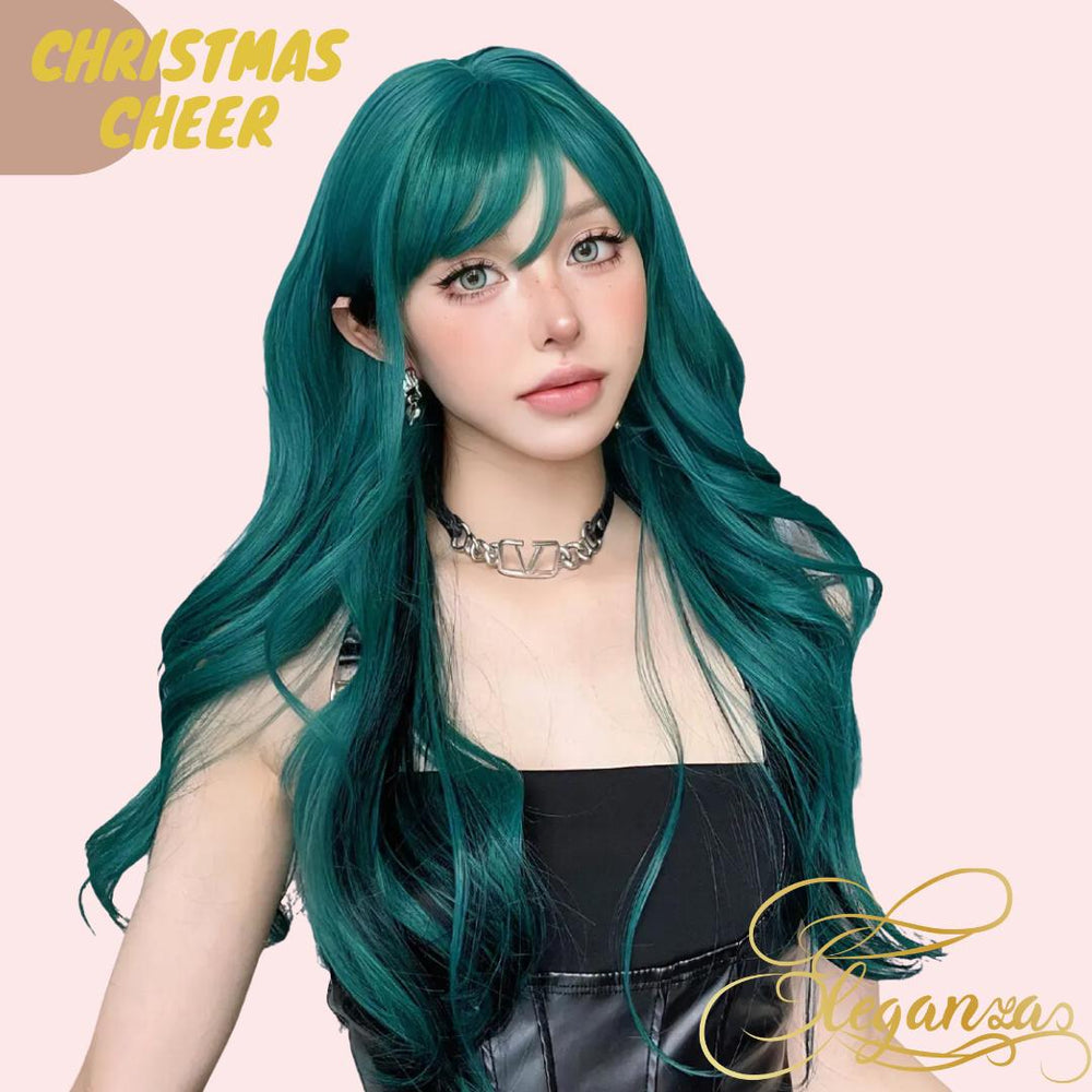 Christmas Cheer | Synthetic Wig | Green | 26 inches