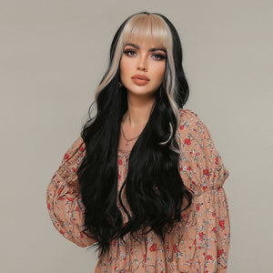 
            
                Load image into Gallery viewer, Misty Morning | Synthetic Wig | Black | 27 inches| [Sample]
            
        