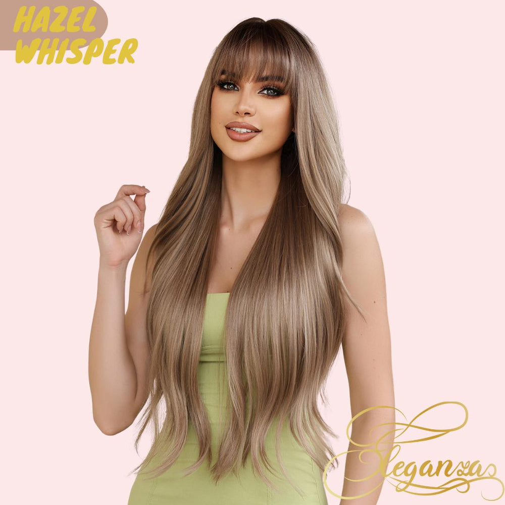 Hazel Whisper | Synthetic Wig | Brown | 30 inches