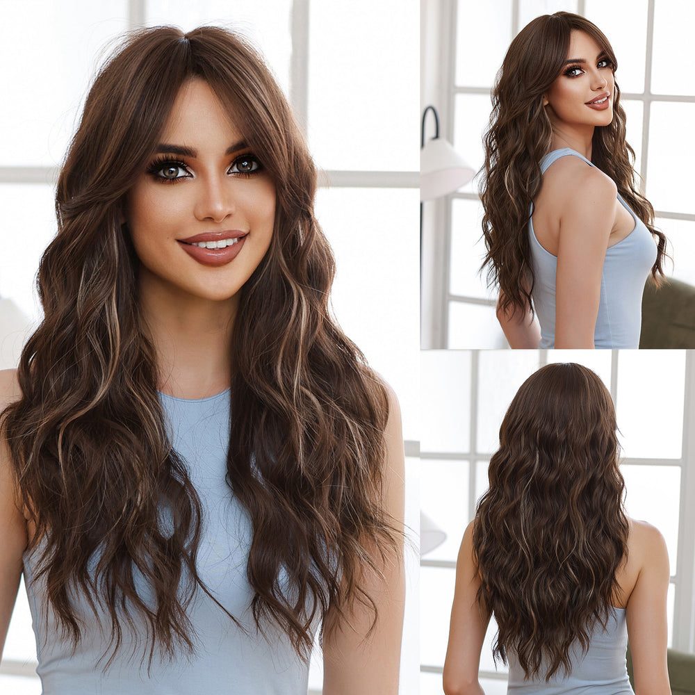 Caramel Flair | Synthetic Wig | Ombre Brown | 24 inches