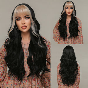 
            
                Load image into Gallery viewer, Misty Morning | Synthetic Wig | Black | 27 inches
            
        