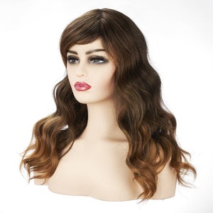 Brunette Bliss | Synthetic Wig | Brown Ombre | 21.5 inches