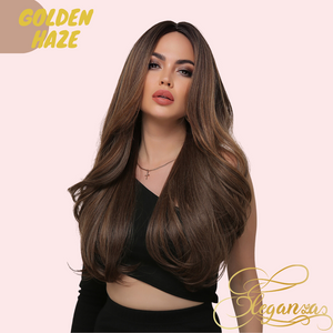 
            
                Load image into Gallery viewer, Golden Haze | Synthetic Wig | Gradient Brown | 26 inches
            
        