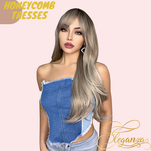 
            
                Load image into Gallery viewer, Honeycomb Tresses | Synthetic Wig | Blonde | 27 inches
            
        