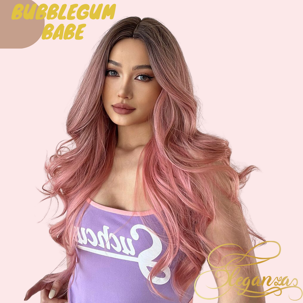 Bubblegum Babe | Synthetic Wig | Pink | 28 inches