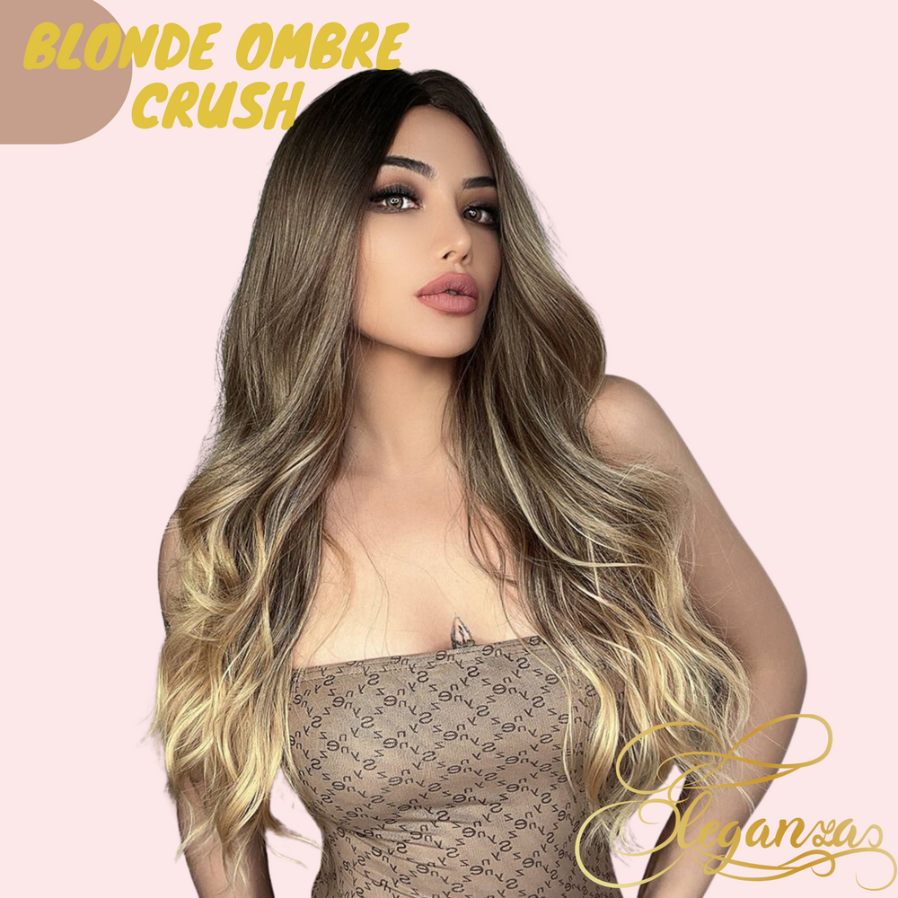 
            
                Load image into Gallery viewer, Blonde Ombre Crush | Synthetic Wig | Ombre | 27 inches
            
        