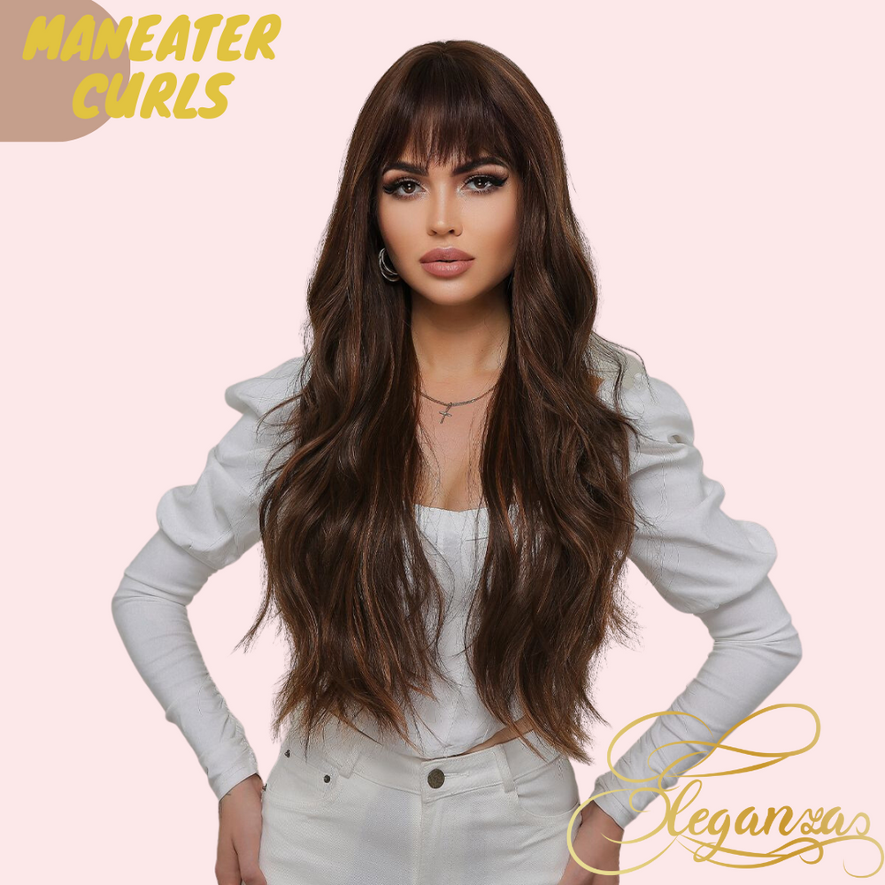 Maneater Curls | Synthetic Wig | Brown | 26 inches