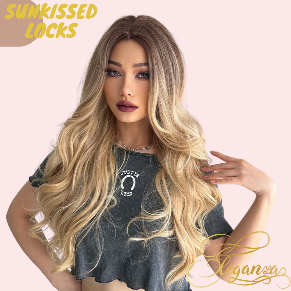 
            
                Load image into Gallery viewer, Sunkissed Locks | Synthetic Wig | Ombre | 28 inches
            
        