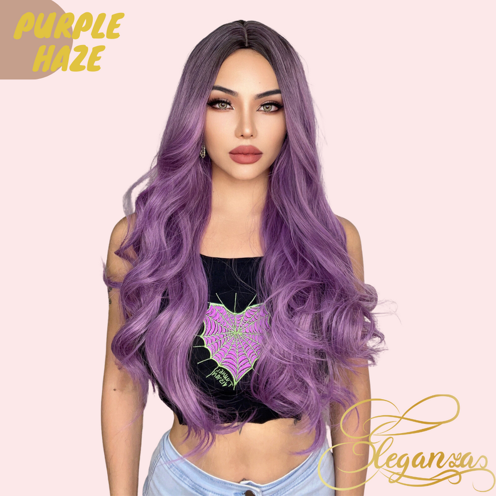 
            
                Load image into Gallery viewer, Purple Haze | Synthetic Wig | Ombre | 28 inches
            
        
