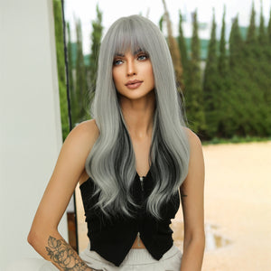 
            
                Load image into Gallery viewer, Silver Shimmer | Synthetic Wig | Silver Gray | 24 inches
            
        