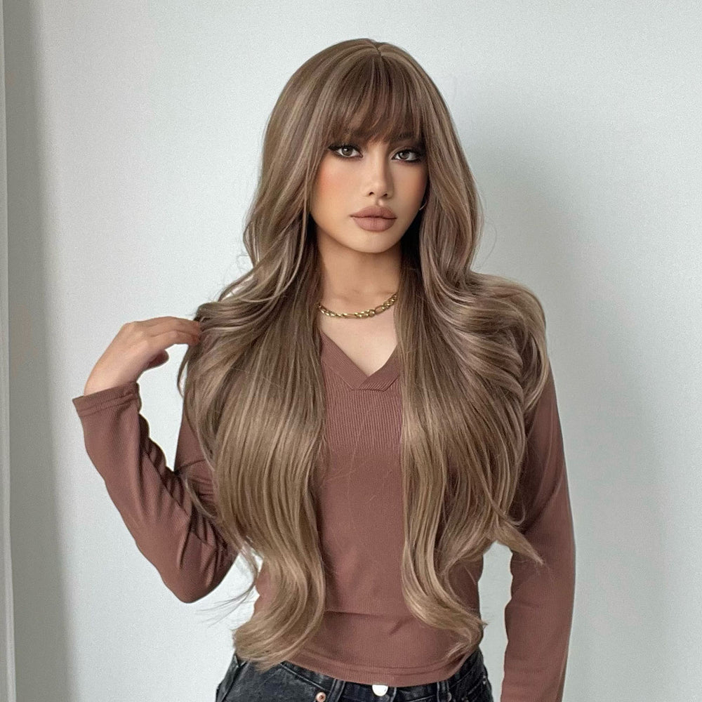 Chocolate Cascade | Synthetic Wig | Brown | 28 inches[Sample]