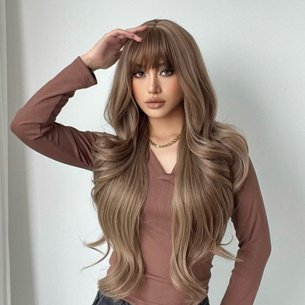 New Version | MONO Part | Chocolate Cascade | Synthetic Wig | Brown | 28 inches