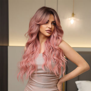 
            
                Load image into Gallery viewer, Rose Petal | Synthetic Wig | Pink | 27 inches
            
        