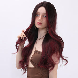 Crimson Sunset | Synthetic Wig | Burgundy | 26 inches