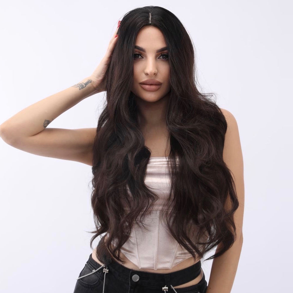 Lyra Dusk | Synthetic Wig | Dark Brown | 28 inches