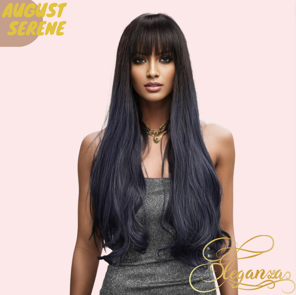August Serene | Synthetic Wig | Gradient Blue | 24 inches