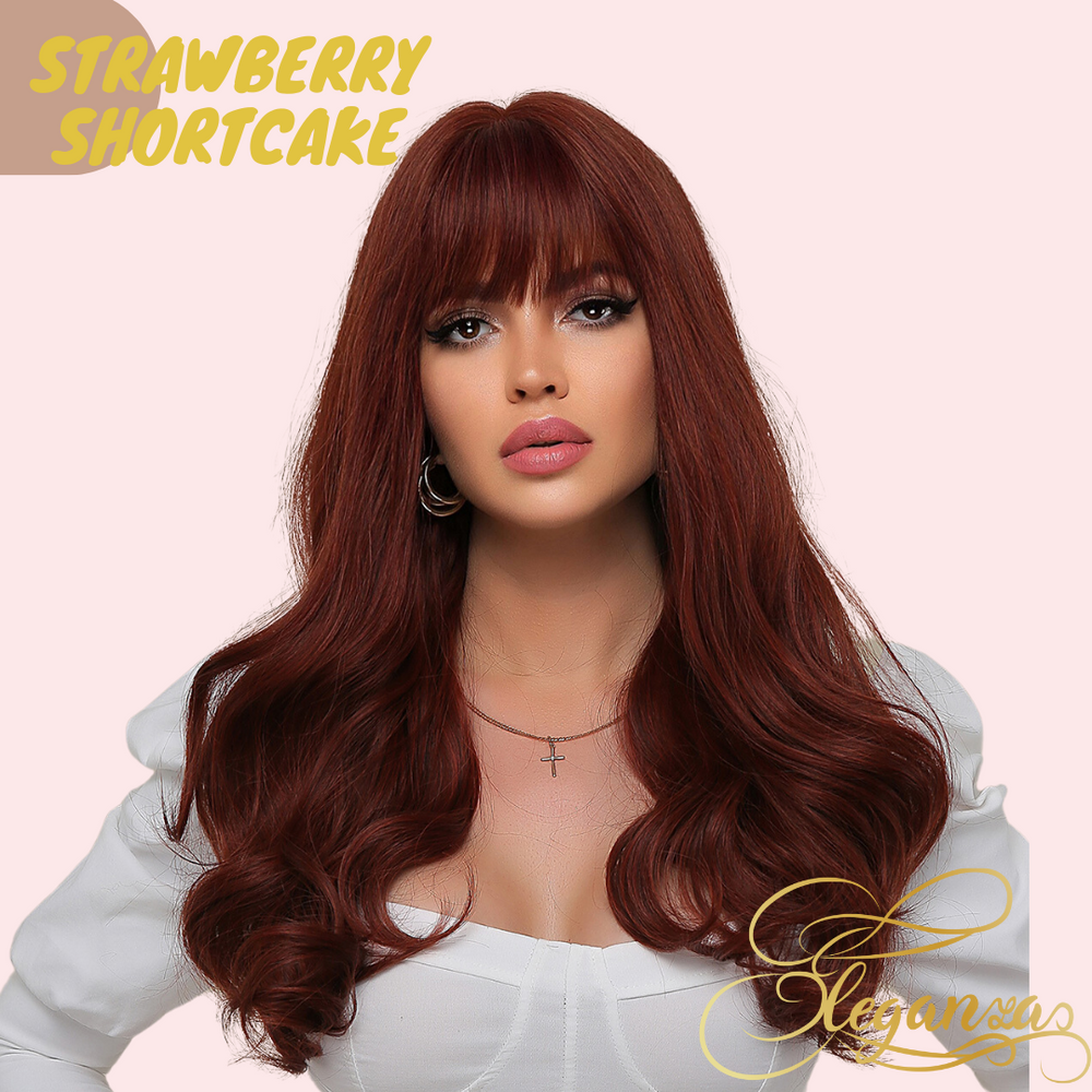 
            
                Load image into Gallery viewer, Strawberry Shortcake | Synthetic Wig | Red | 24 inches
            
        