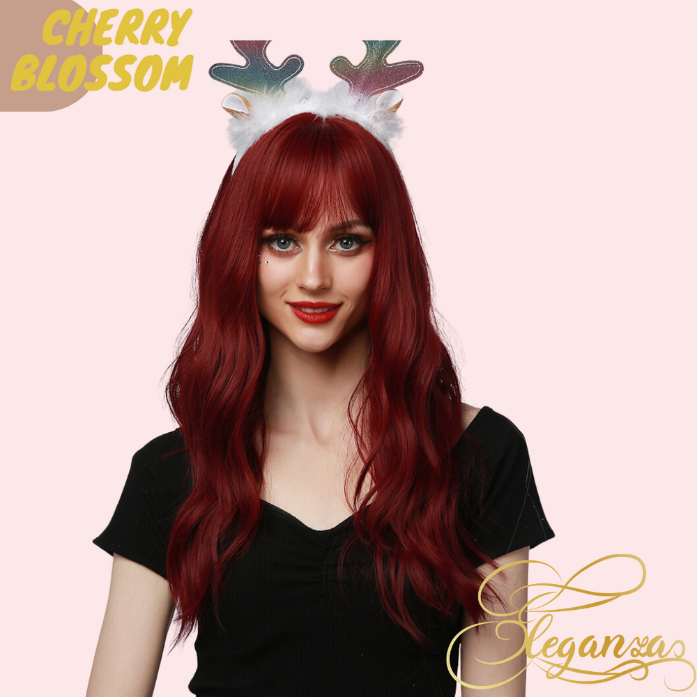 Cherry Blossom | Synthetic Wig | Wine Red | 22 inches
