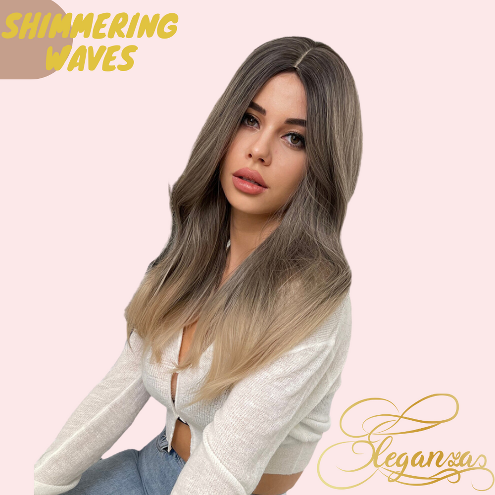 
            
                Load image into Gallery viewer, Shimmering Waves | Synthetic Wig | Ombre | 26 inches
            
        