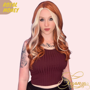 Royal Money | Synthetic Wig | Highlighted Orange Red | 23 inches