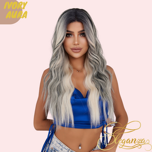 Ivory Aura | Synthetic Wig | Gray White | 26 inches