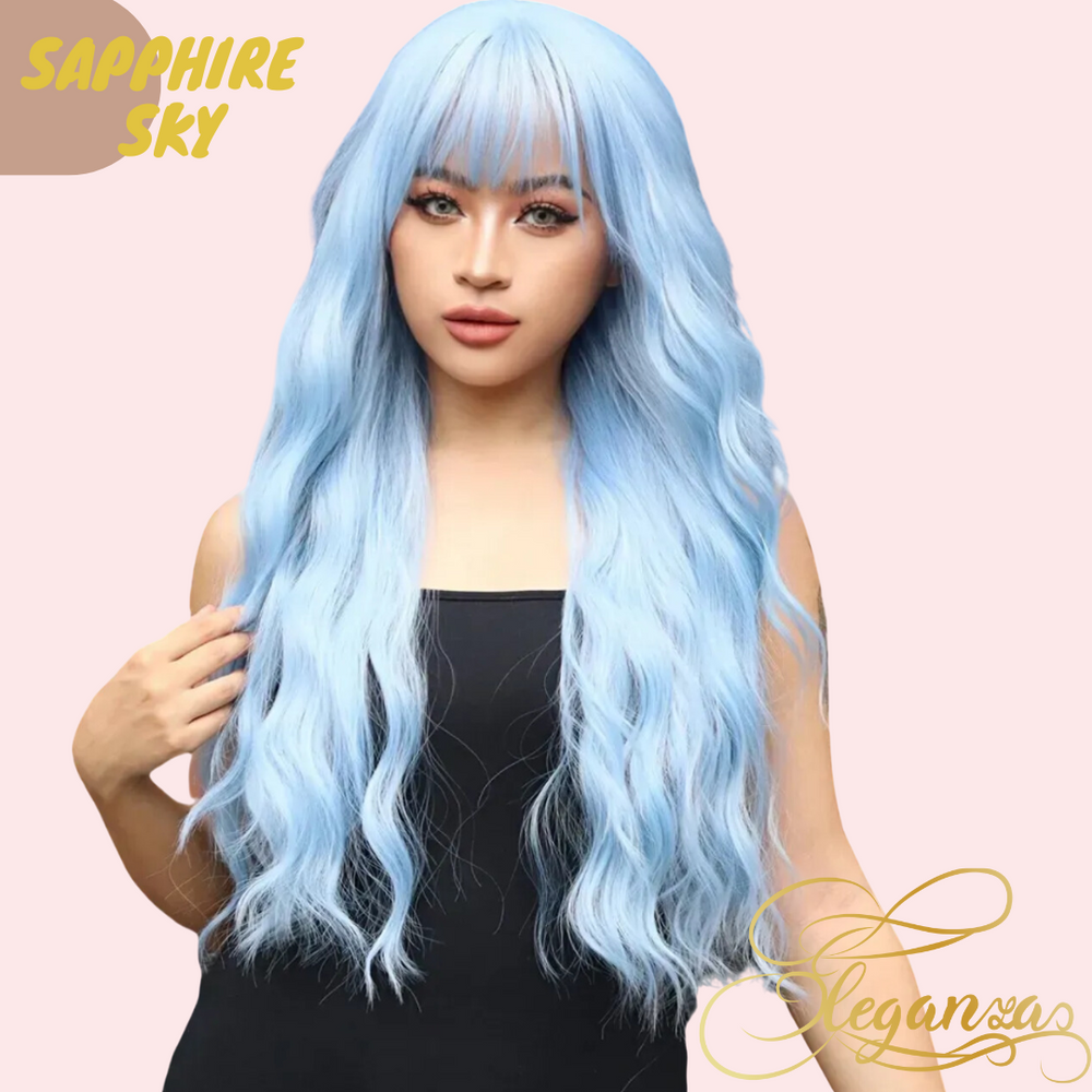 
            
                Load image into Gallery viewer, Sapphire Sky | Synthetic Wig | Blue | 30 inches
            
        