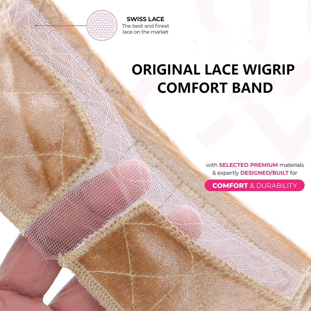
            
                Load image into Gallery viewer, Tress Guard | Beige Lace WiGrip Headband
            
        
