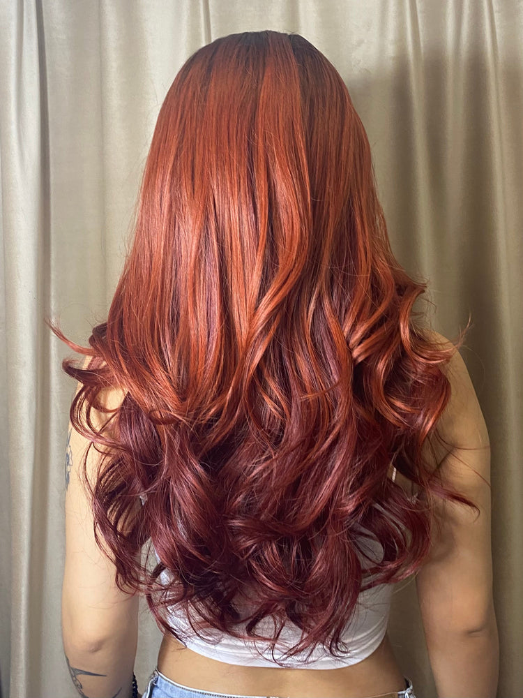 Red Ruby | Synthetic Wig | Red-Brown | 25 inches