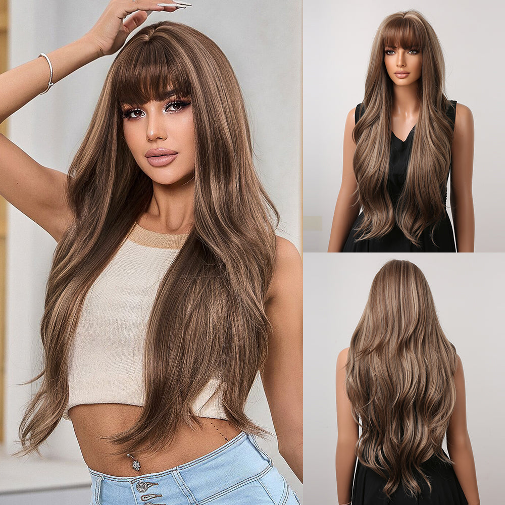 Chocolate Cascade | Synthetic Wig | Brown | 28 inches